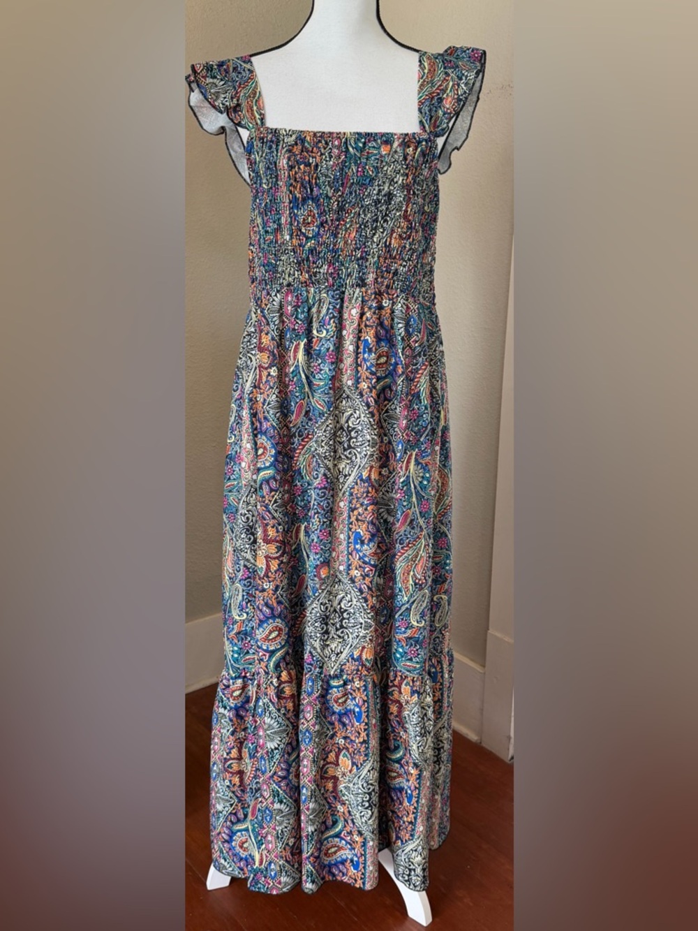 Bohemian Multicolor Paisley Maxi Skirt